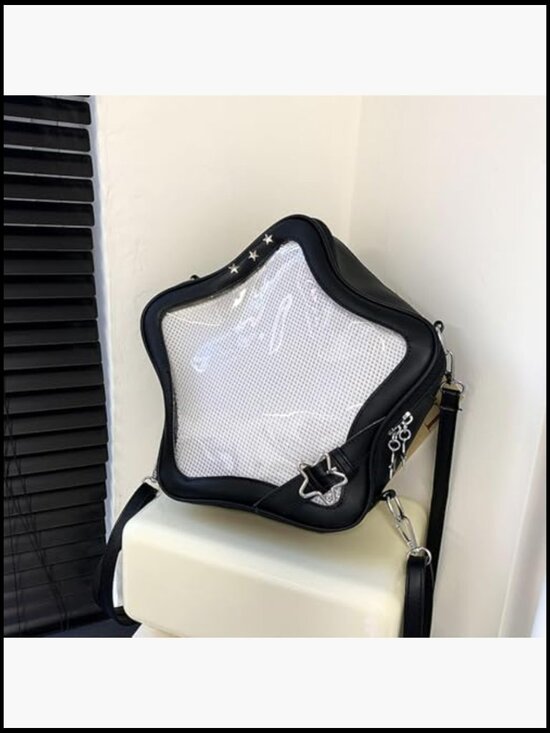 Star Shape Ita Bag - Crossbody Backpack Purse, PU Leather Aesthetic Handbag for main image 5